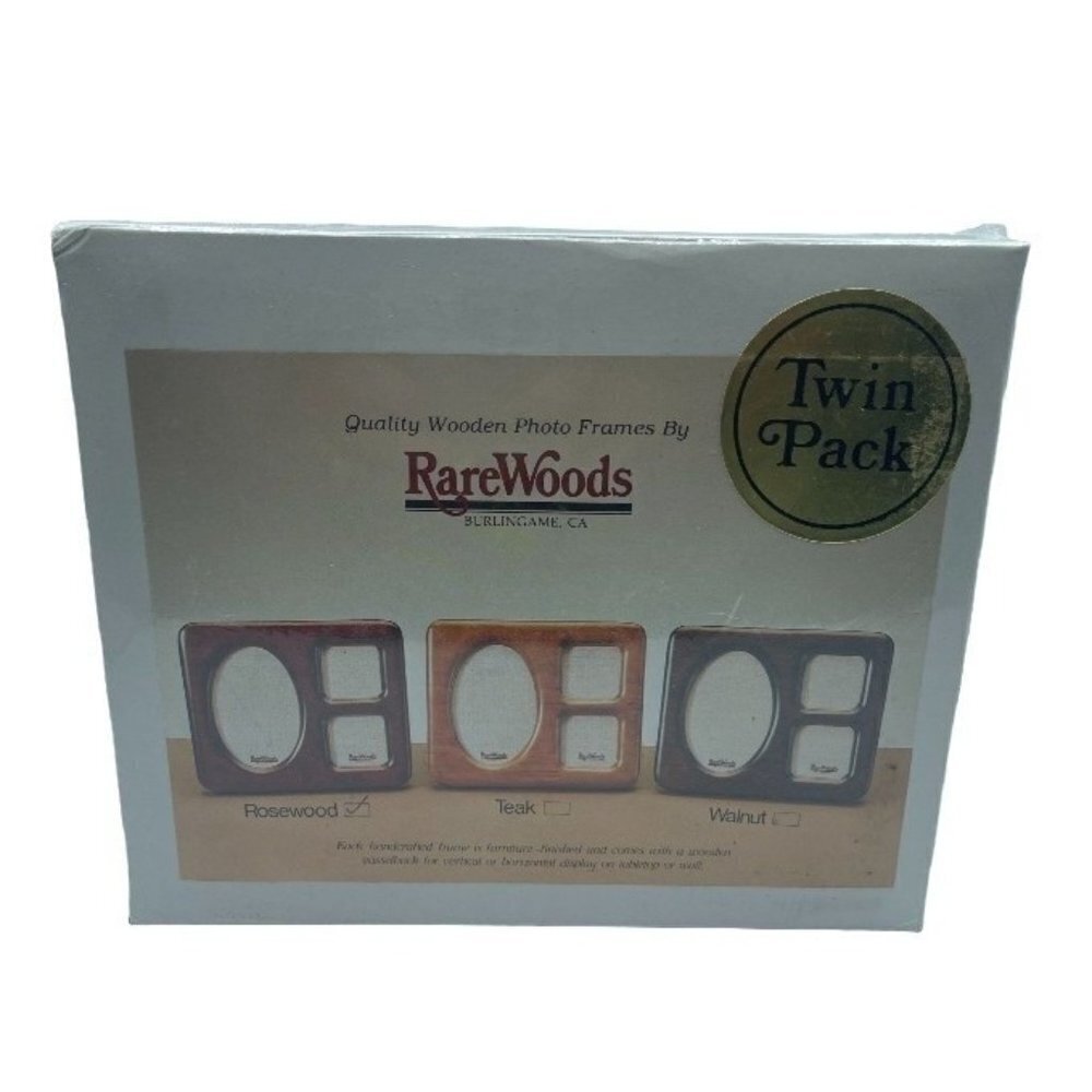 NIB Rare Woods 2-Pack Rosewood Collage Picture Frames